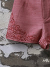 INTO THE EAST 25 Autumn/Winter Lace-Up Silk Top/Shirt/Embroidered Button Tussah Silk Vest/Shorts ITE-E1DGAW022PK22PT-FEN Pants (E1DGAW019PK20TP)